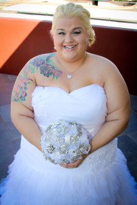 plus size wedding dress with ruffles