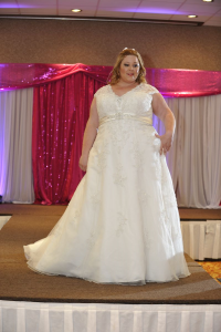 plus size wedding dress with straps