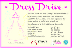 wedding dress donation drive los angles