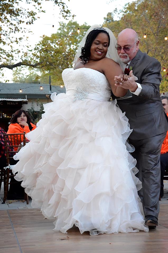 Haydee's Champagne Lace Trumpet Wedding Dress - Strut Bridal Salon