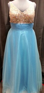 plus size prom dress with straps