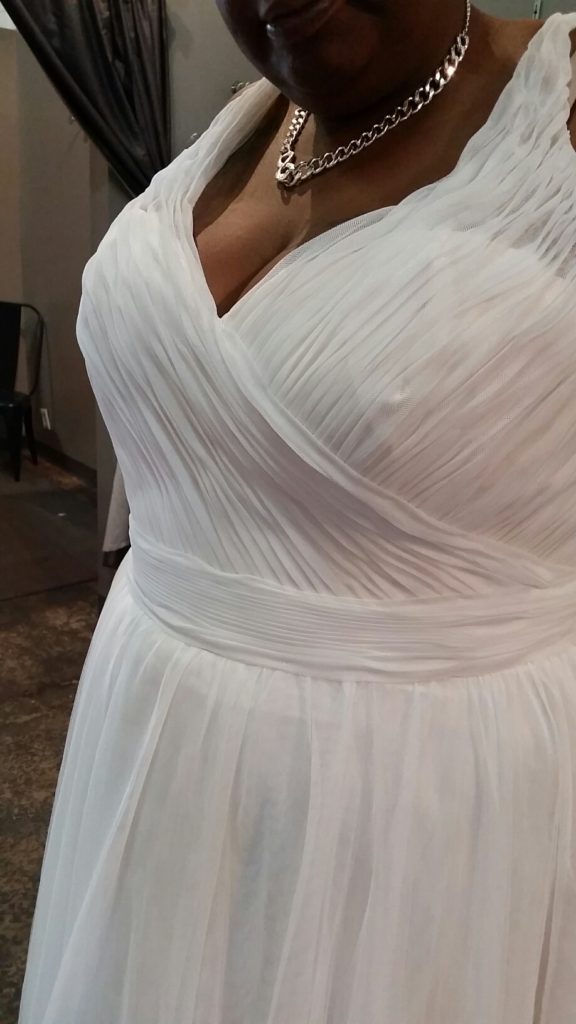 New Dress Alert-  Plus Size V-Neck A-line Wedding Gown