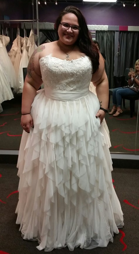 NEW DRESS ALERT Plus Size Wedding Dress with Layered Skirt