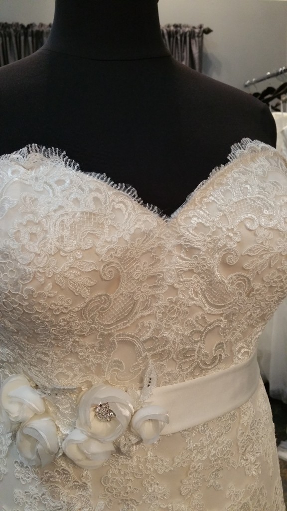 plus size lace aline wedding dress