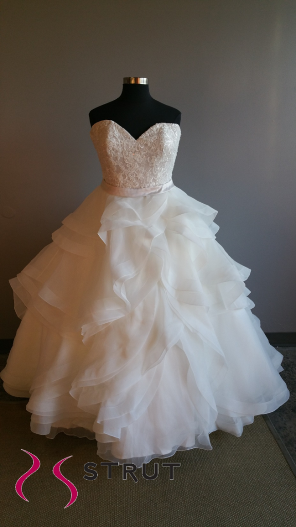 ruffle ballgown wedding dress