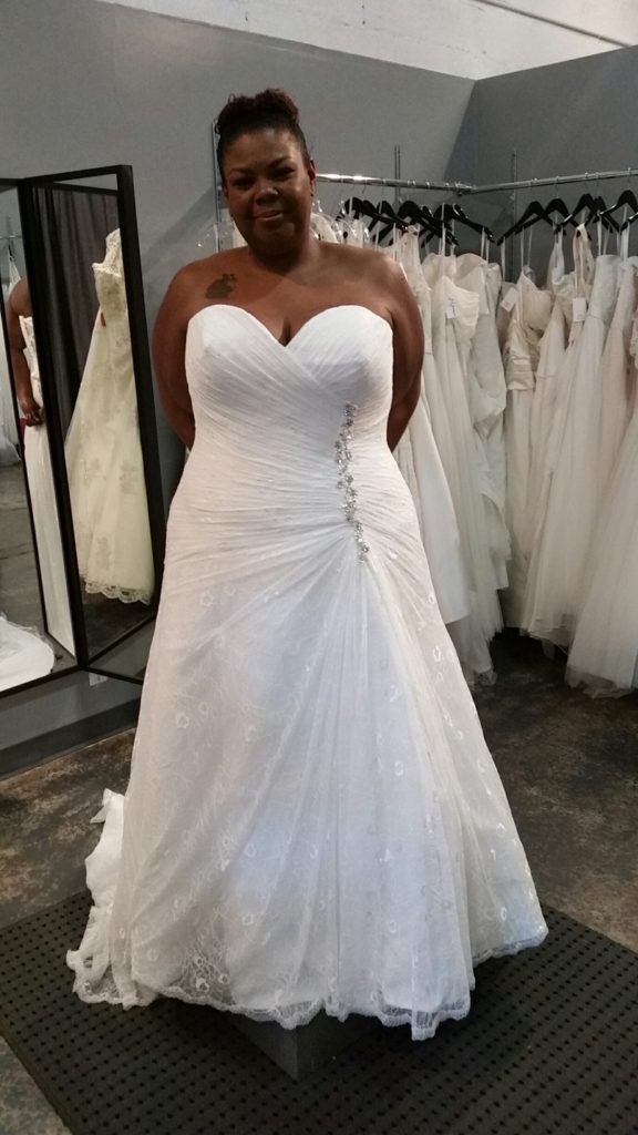 NEW: Plus Size Lace Aline Wedding Dress - Strut Bridal Salon