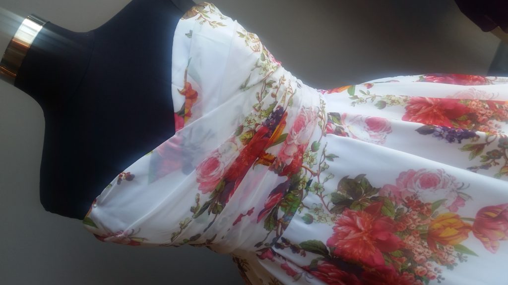NEW: Floral Chiffon Wedding Dress
