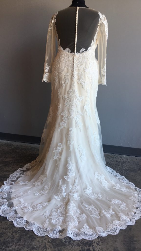 NEW: Plus Size Long Sleeve Lace Wedding Gown - Strut Bridal Salon