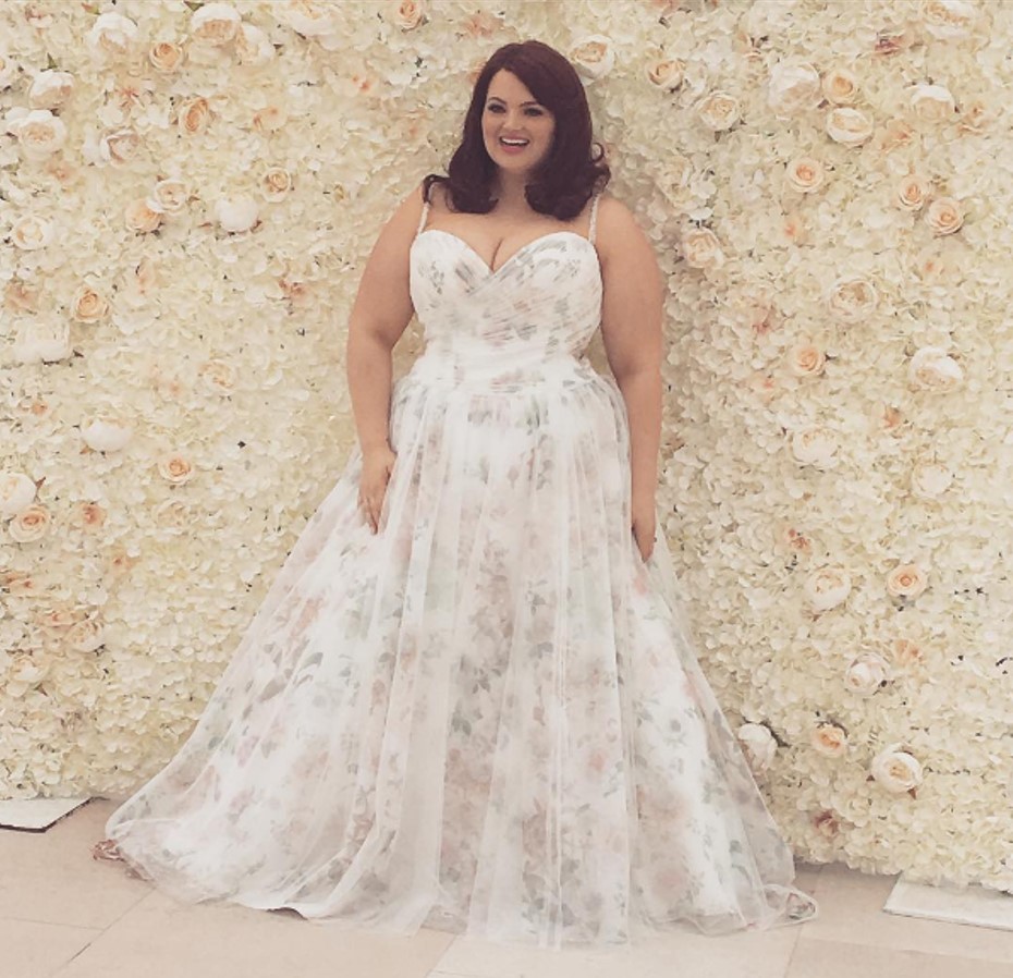 floral bridesmaid dresses plus size