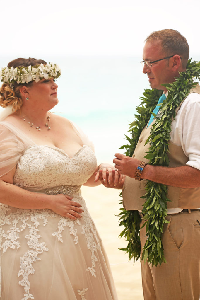 Jennifer S Hawaiian Luau Beach Wedding Strut Bridal Salon