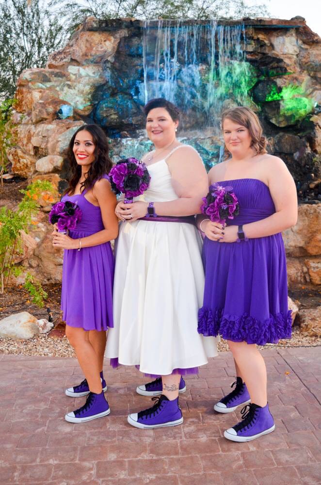 purple maids dresses