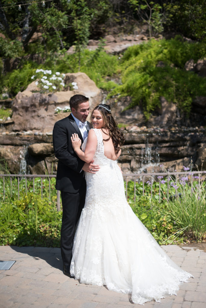 low back plus size lace wedding dress