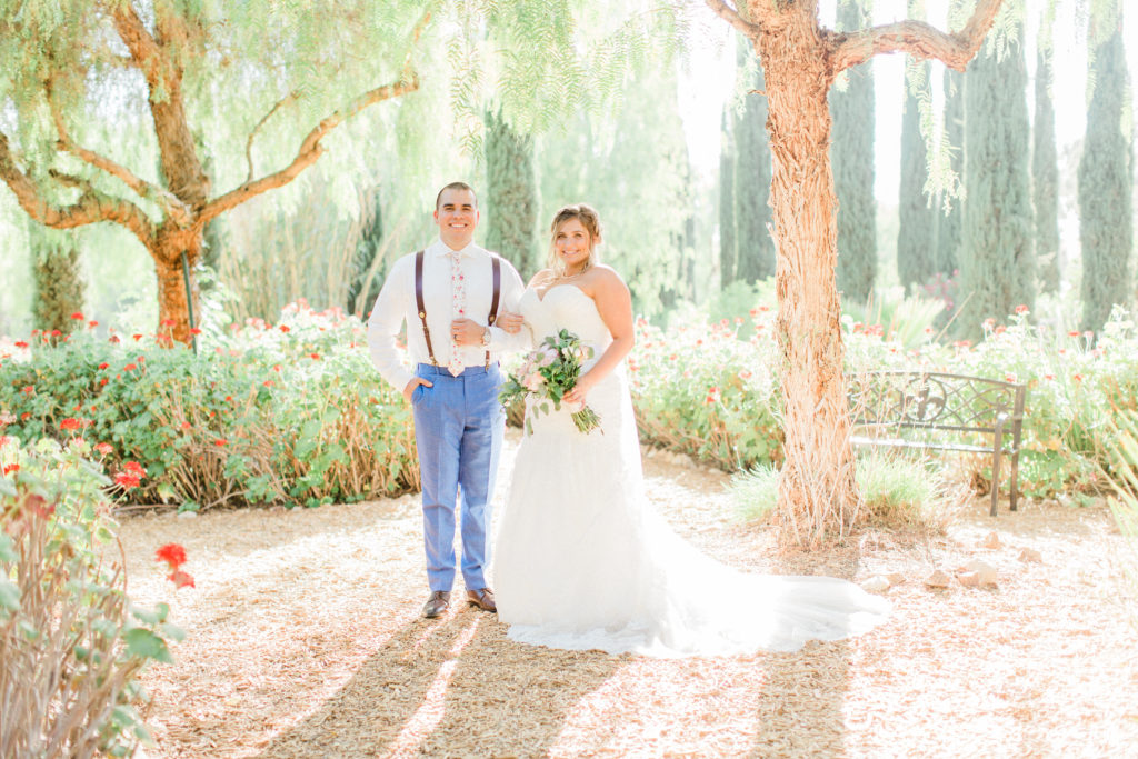 California garden wedding with real plus size bride