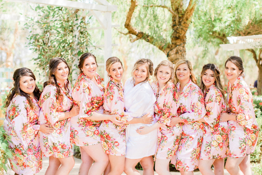 floral bridemaid robes