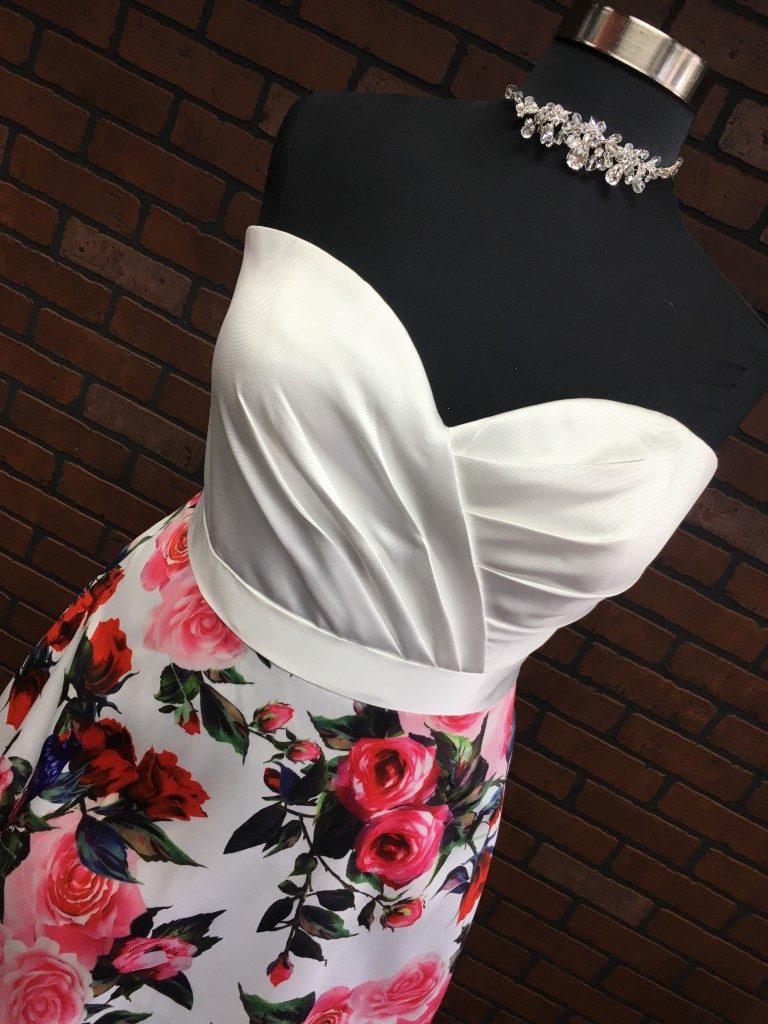 strapless plus size prom dress