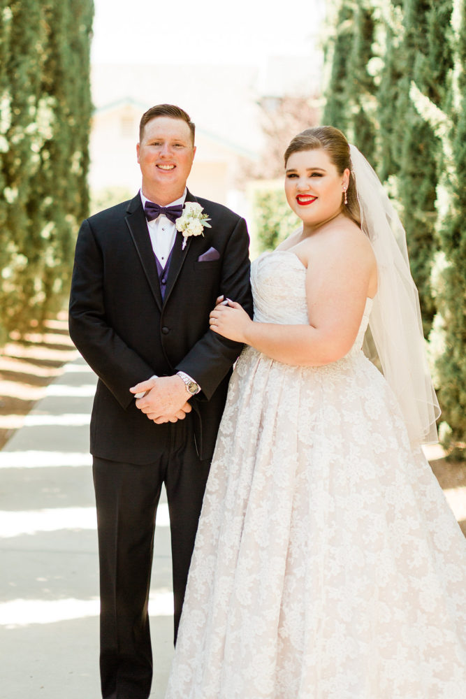 newlyweds outdoor wedding
strapless lace plus size ballgown wedding dress 