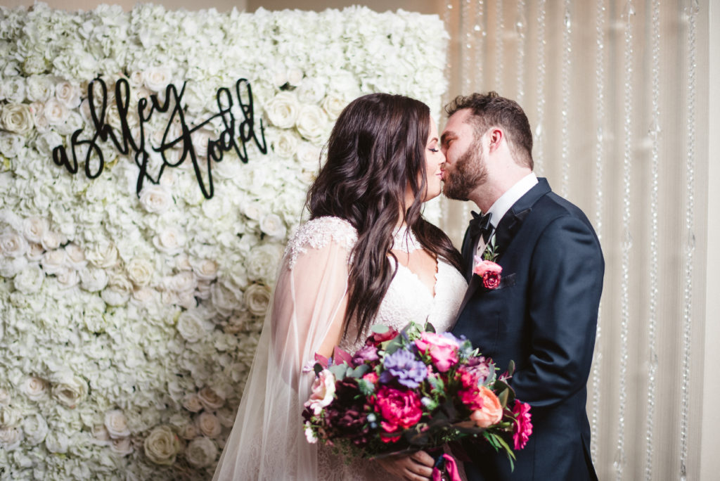 Newlyweds first kiss Las Vegas, NV.