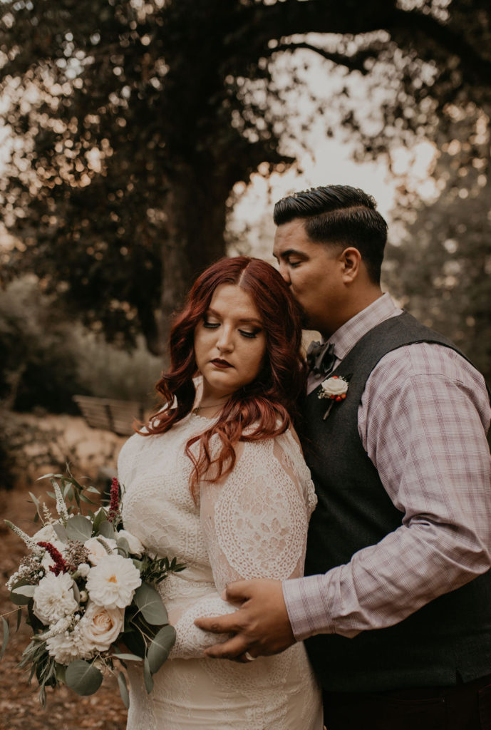 Long sleeve plus size lace boho wedding dress. 