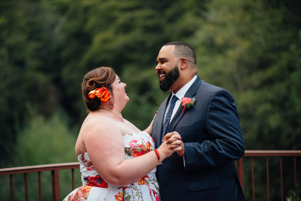 happy couple dancing