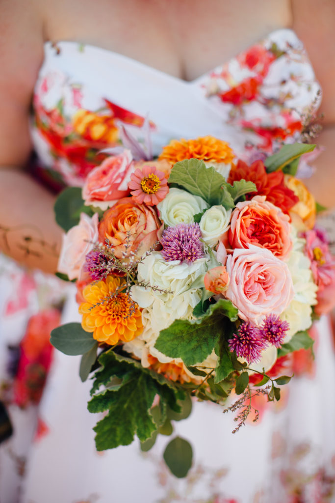 Tess' Floral Chiffon Wedding Gown - Strut Bridal Salon