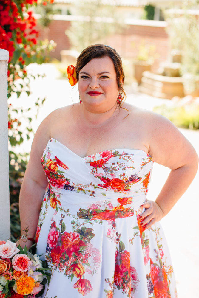Tess’ Floral Chiffon Wedding Gown