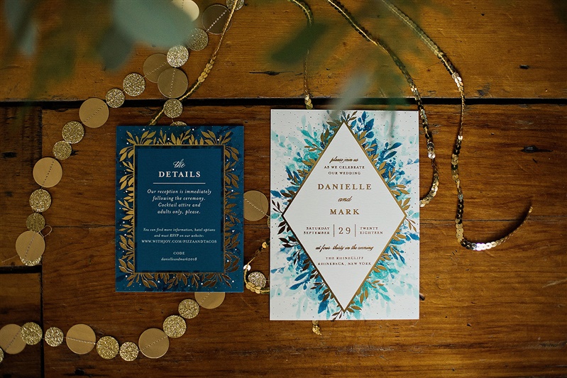 blue and gold wedding colors