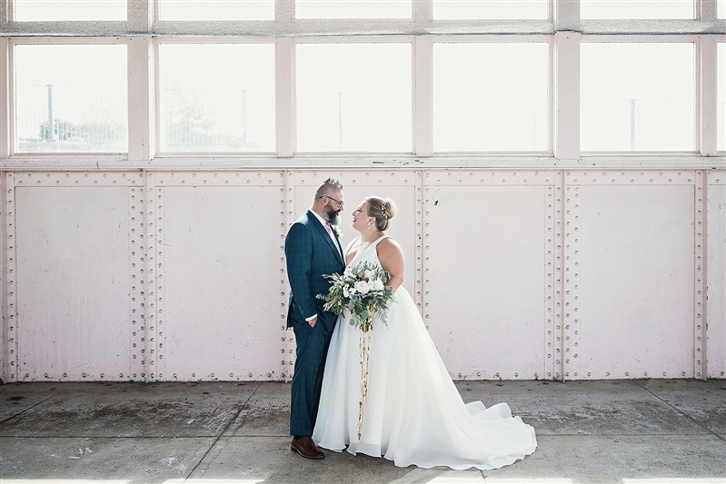 plus size bride and groom