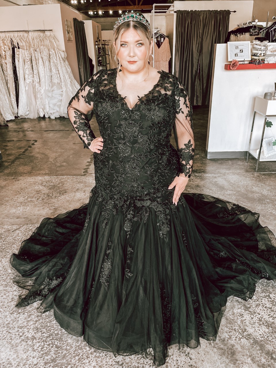 Polina Ivanova Atelier | Verona in Chantilly lace | Black Wedding Dress,  Black Lace Wedding Dresses, Alternative Wedding Dress, Gothic Wedding Dress  – polinaivanova.atelier