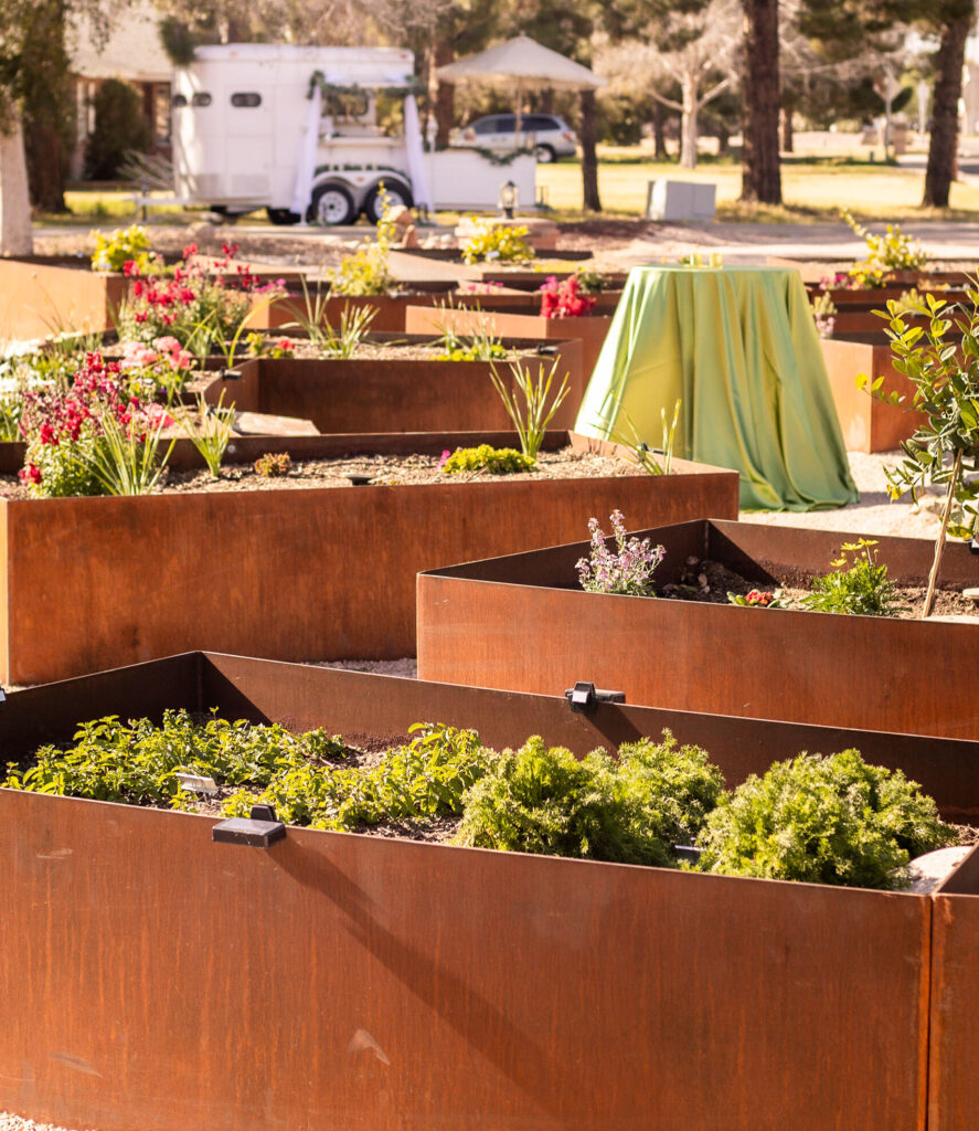 arizona wedding garden setting