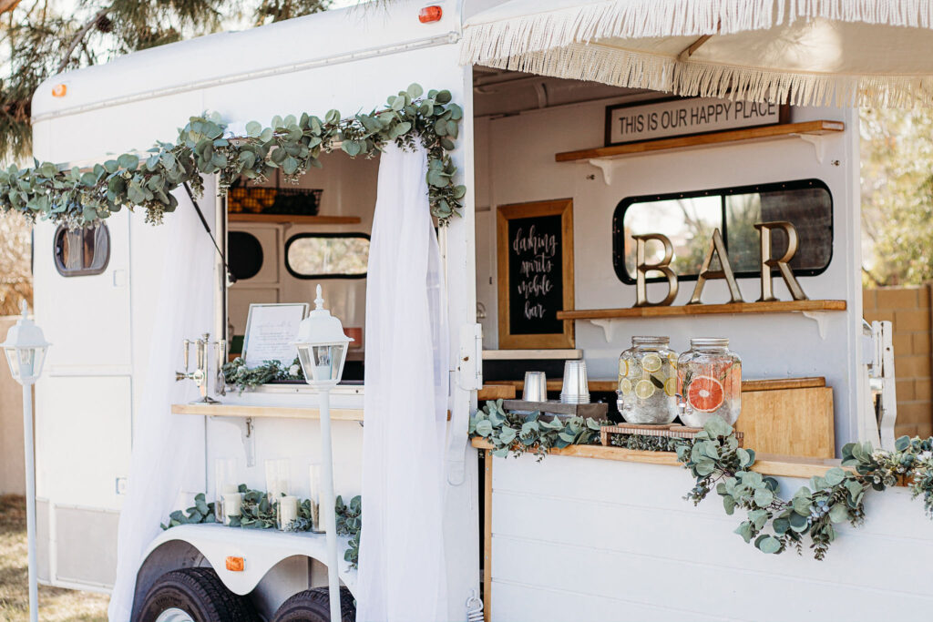 wedding bar drink trailer