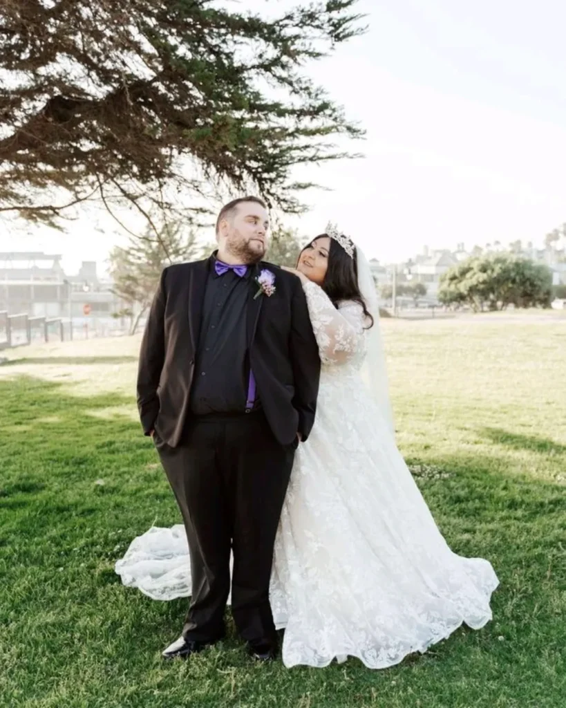 plus size bride and groom bridal portrait los angeles california