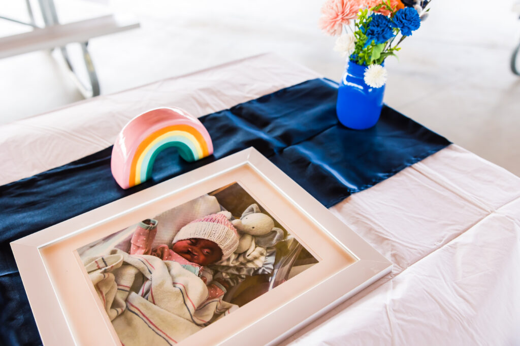 rainbow baby memorial at wedding