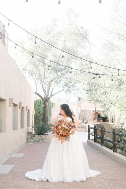 bride wearing plus size glitter ballgown wedding dress tucson arizona