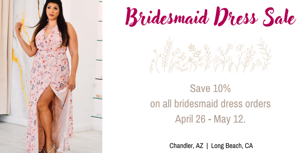 floral bridesmaid dress sale chandler arizona bridal shop long beach california