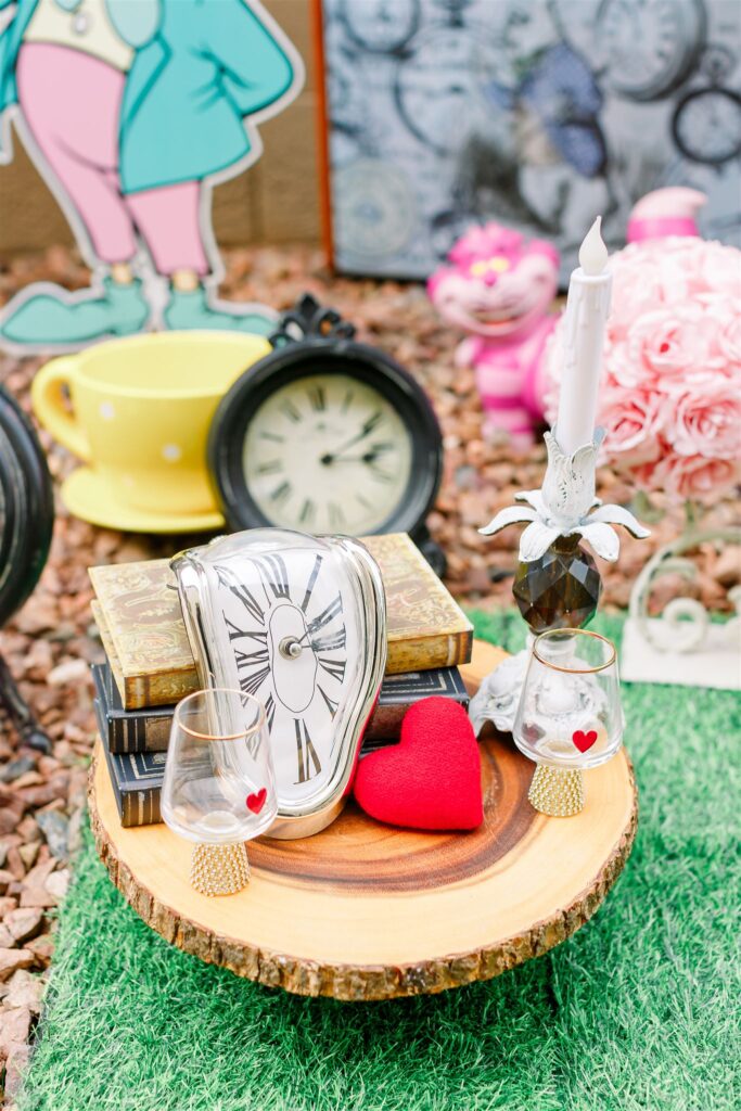 alice in wonderland theme lawn decorations for backyard wedding phoenix arizona