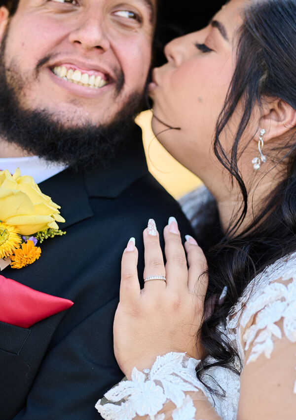 plus size bride in long sleeve plus size wedding dress whittier california