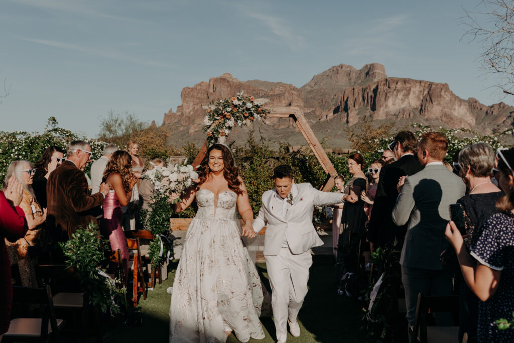 gilbert arizona wedding dress shop for bride wearing pink wedding dress