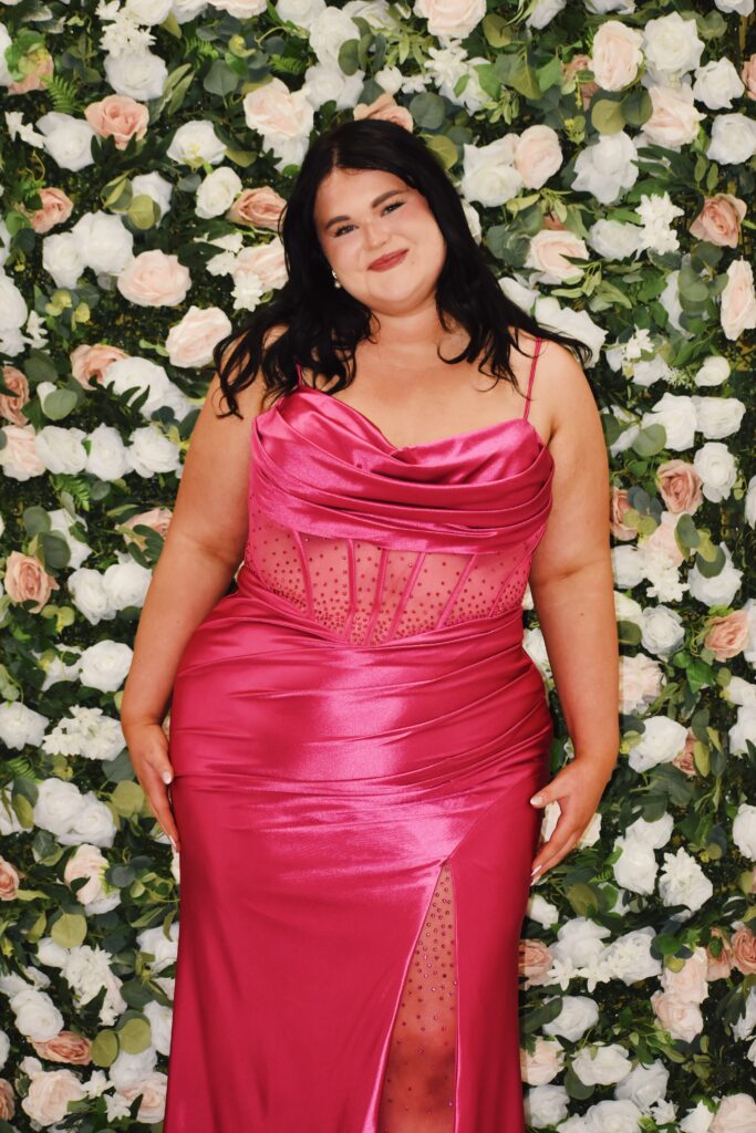 Fitted plus size prom dress available at Strut Bridal Salon